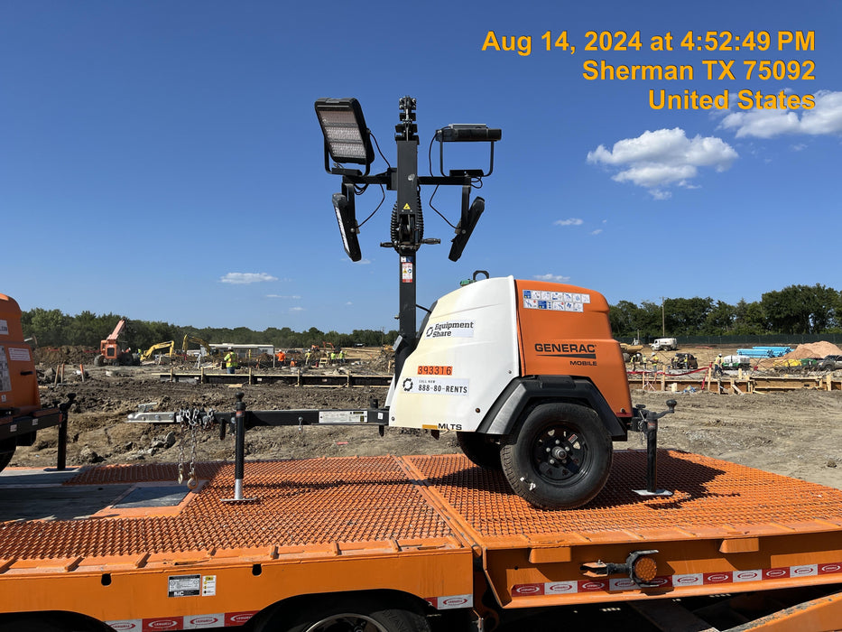 2024 Generac MLT2 Diesel, Flex Switch 120V Input, Powerzone Controller, 
(4) 320W LED Lights, 4kW Generator, 39.9 Gal Fuel Tank, 2" Ball, T3