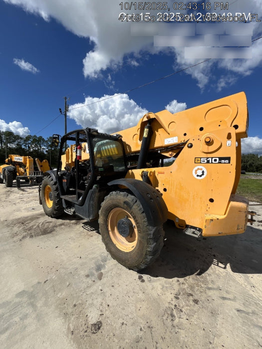 2020 JCB 510-56 Canopy, Solid Tires, Work Lights, Beacon, Aux Hydraulics, Back up Alarm, Lifting Eye, ES Decals