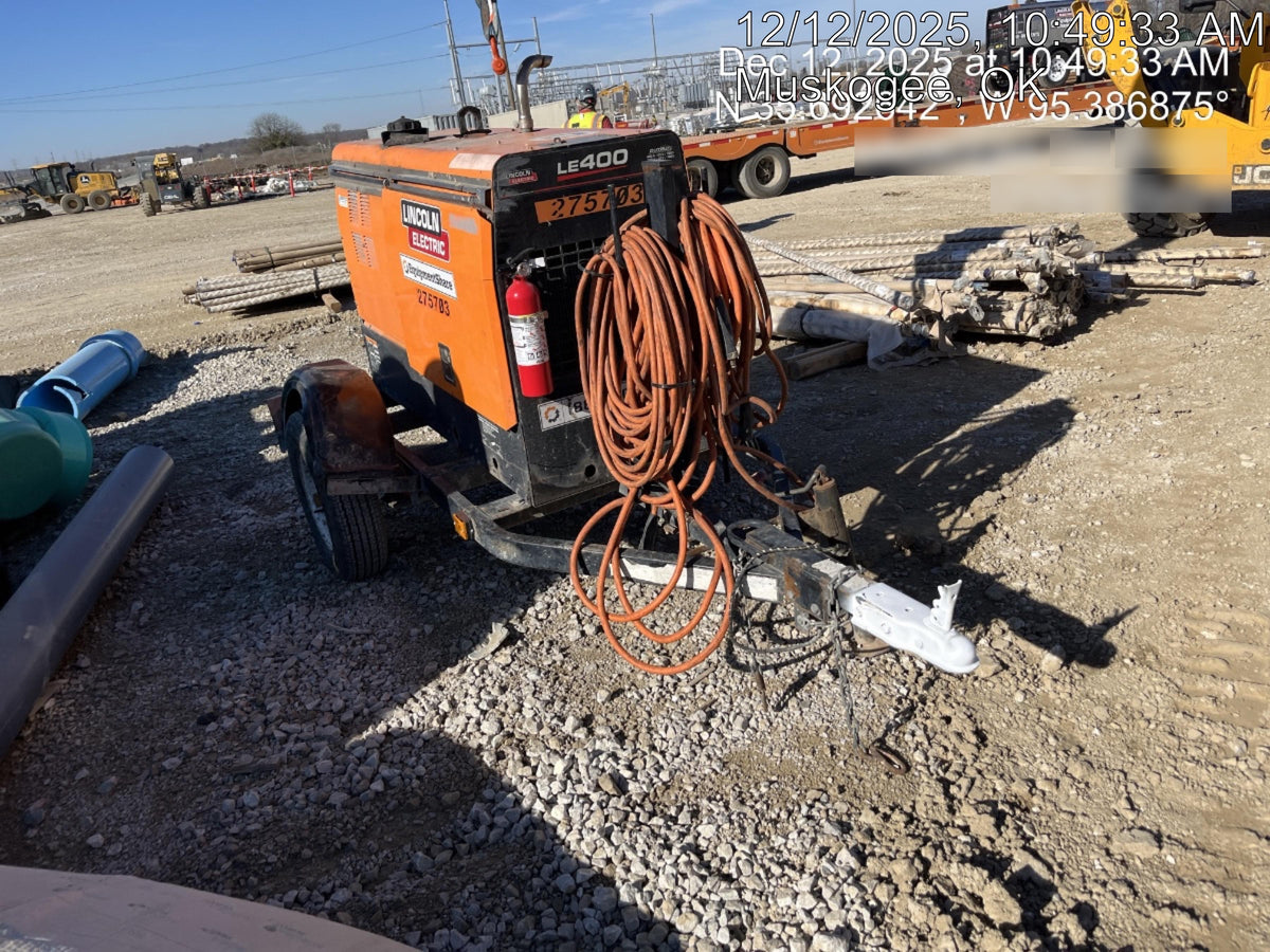 2022 Lincoln Electric LE400 Kubota V1505, Trlr, Cable Rack, Light Kit, ES Decals, T3