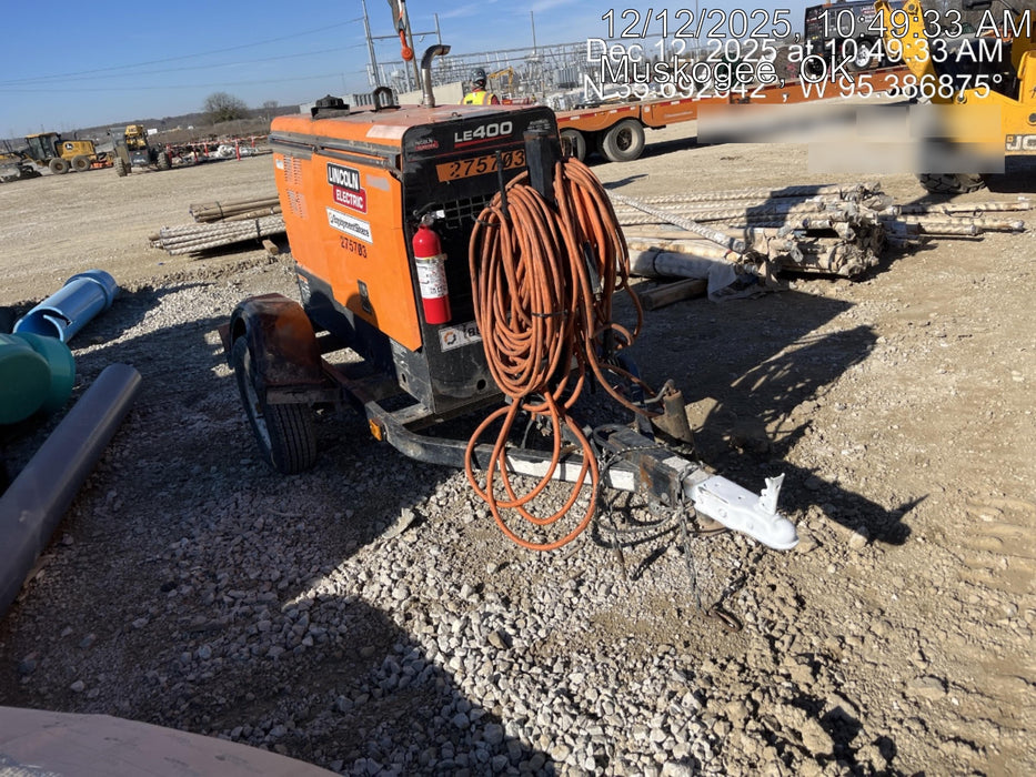 2022 Lincoln Electric LE400 Kubota V1505, Trlr, Cable Rack, Light Kit, ES Decals, T3