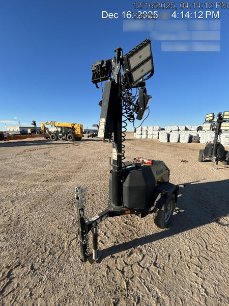 2022 Allmand NLV3GR (4) LED Light Fixture 350W, 23' Vertical Mast, 3kW Prime, Towable, Deep Sea L401, Leveling Jacks, Yanmar T4F 5.8hp
