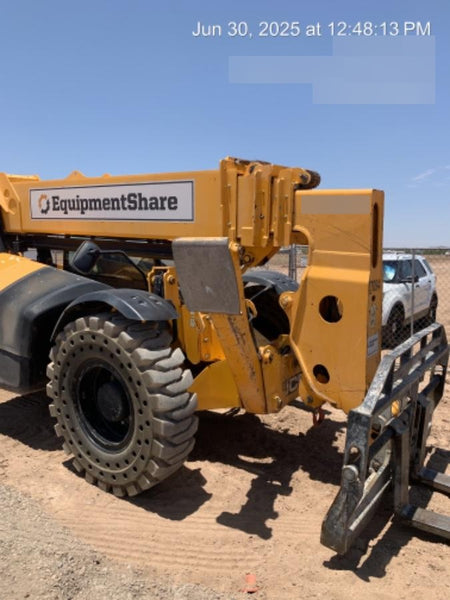 2019 JCB 510-56 74 HP w/Open ROPS, Beacon, Aux Hydraulics, Worklights, Solid Tires w/60" Carriage/Forks