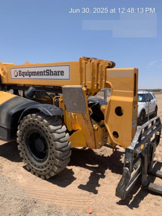 2019 JCB 510-56 74 HP w/Open ROPS, Beacon, Aux Hydraulics, Worklights, Solid Tires w/60" Carriage/Forks