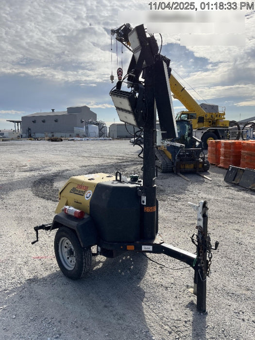 2022 Allmand NLV3GR (4) LED Light Fixture 350W, 23' Vertical Mast, 3kW Prime, Towable, ES Decals, T3