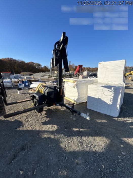 2021 Allmand NLV3GR (4) LED Light Fixture 350W, 23' Vertical Mast, 3kW Prime, Towable, Deep Sea L401, Leveling Jacks, Yanmar T4F 5.8hp