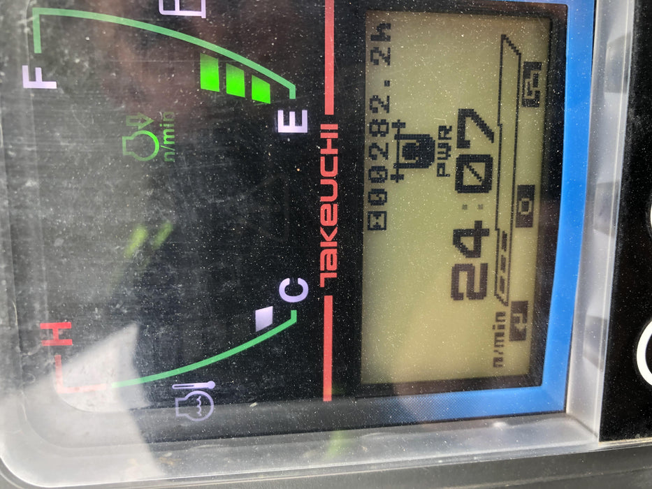 2019 Takeuchi TB240 Takeuchi TB240 Canopy w/Rubber Tracks, Auxiliary Hydraulics, Manual QC, Hydraulic Thumb, 12/18/24" Buckets