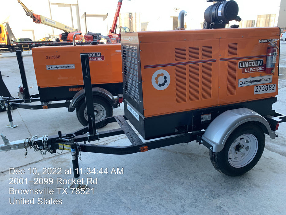 2022 Lincoln Electric Vantage 549X Crosslink Technology, Trailer Mounted, ES Decals, T3