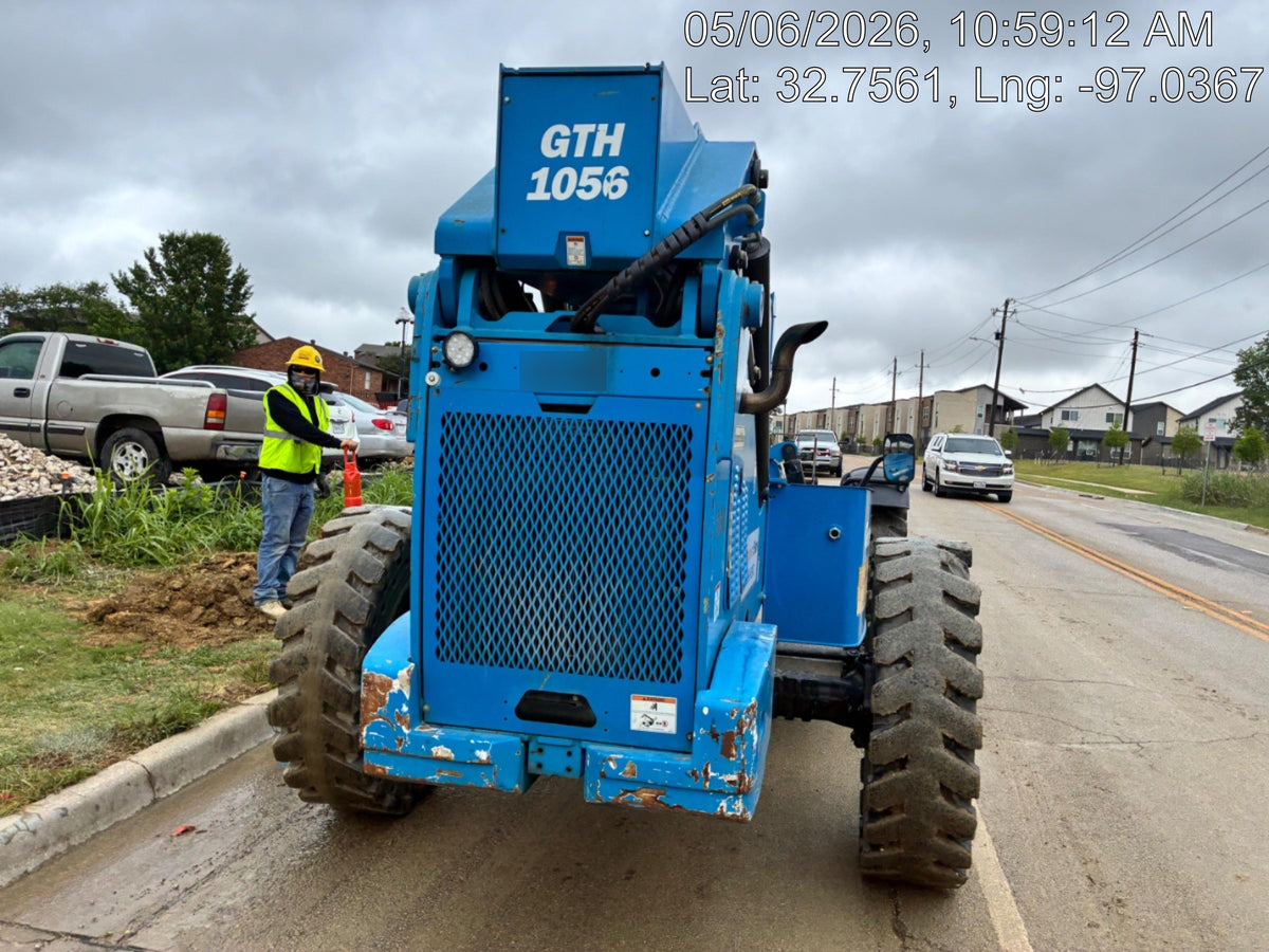 2018 Genie GTH-1056 Genie GTH-1056 w/ROPS, Work Lights, Solid Tires, RH Cab Mesh, Beacon, 60" Carriage and Forks