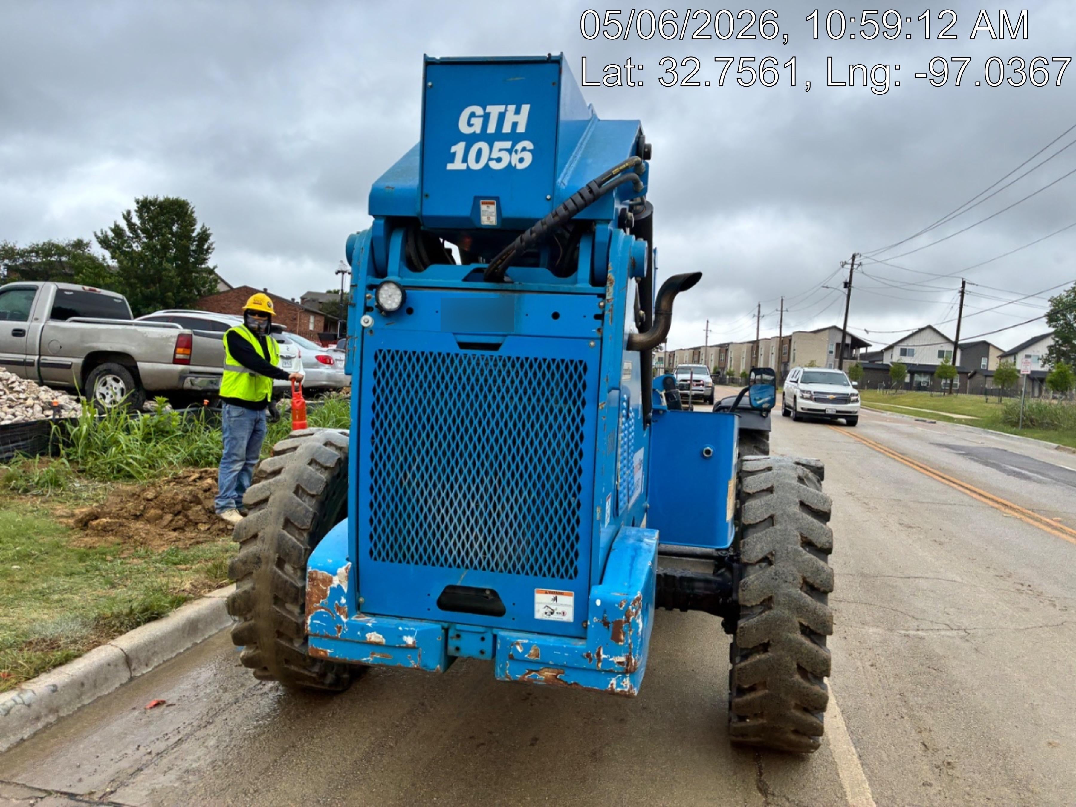 2018 Genie GTH-1056 Genie GTH-1056 w/ROPS, Work Lights, Solid Tires, RH Cab Mesh, Beacon, 60" Carriage and Forks