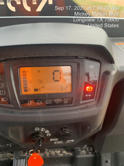 2021 Kubota RTV-X1140W-H Plastic Canopy, Windshield Acrylic Clear, LED Strobe Light, Wire Harness Kit, Back up Alarm