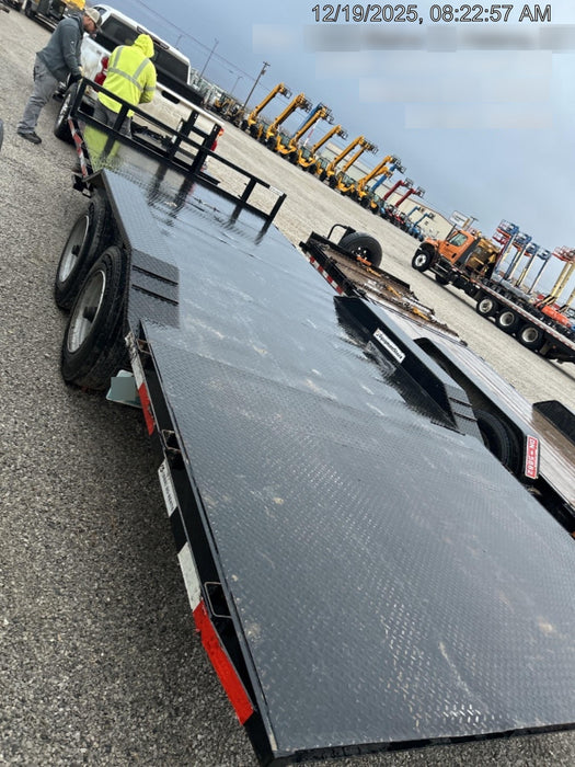 2024 TEXAS PRIDE TRAILERS 21' Lowboy Gravity Tilt Bed 14K Bumper Pull Trailer