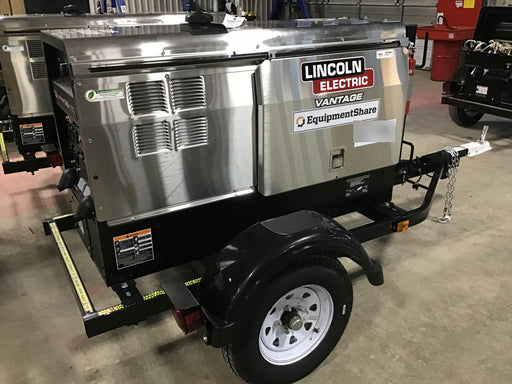 2019 Lincoln Electric Vantage 322 Ready-Pak 3, Two Wheel Trailer, Fender and Light Kit, Cable Rack