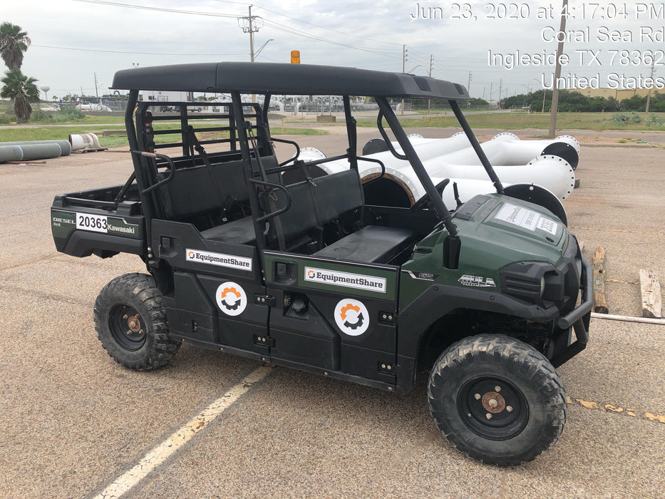 2018 Kawasaki Mule PRO-DXT Kawasaki Mule 4x4 Diesel UTV w/Hard Top, Windshield, Beacon, Backup Alarm, ES Keypad/Hardware Installed