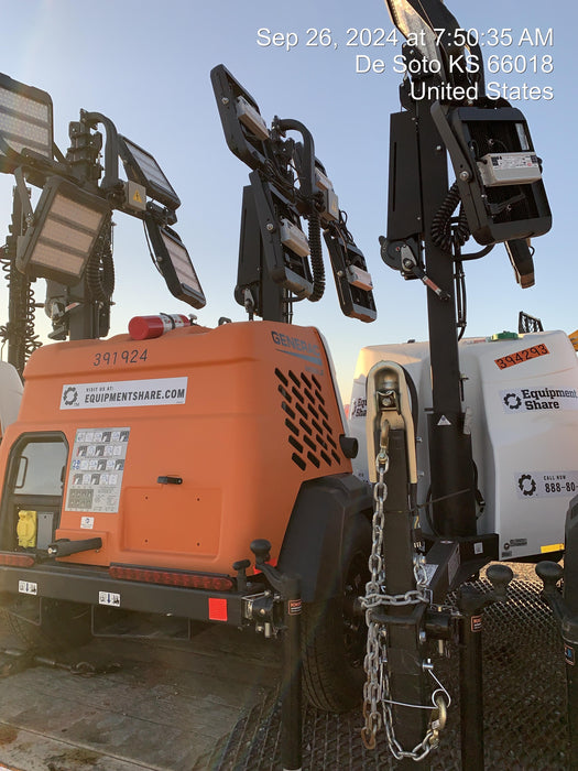 2024 Generac MLT2 Diesel, Flex Switch 120V Input, Powerzone Controller, 
(4) 320W LED Lights, 4kW Generator, 39.9 Gal Fuel Tank, 2" Ball, T3