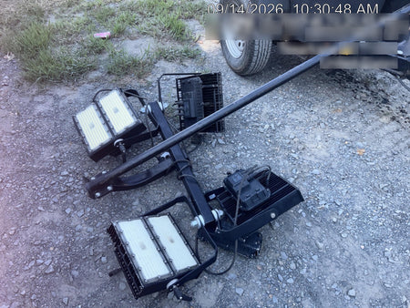 2022 Allmand NLV3GR (4) LED Light Fixture 350W, 23' Vertical Mast, 3kW Prime, Towable, Deep Sea L401, Leveling Jacks, Yanmar T4F 5.8hp