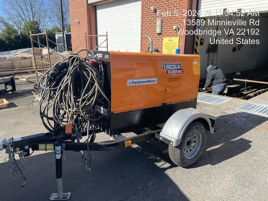 2022 Lincoln Electric LE400 Kubota V1505, Trlr, Cable Rack, Light Kit, ES Decals, T3