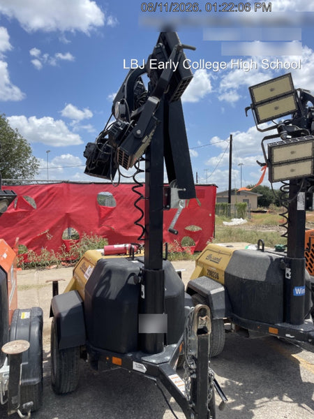 2022 Allmand NLV3GR (4) LED Light Fixture 350W, 23' Vertical Mast, 3kW Prime, Towable, ES Decals, T3