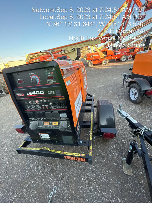 2022 Lincoln Electric LE400 Kubota V1505, Trlr, Cable Rack, Light Kit, ES Decals, T3