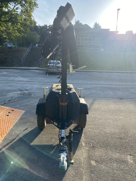 2021 Allmand NLV3GR (4) LED Light Fixture 350W, 23' Vertical Mast, 3kW Prime, Towable, Deep Sea L401, Leveling Jacks, Yanmar T4F 5.8hp