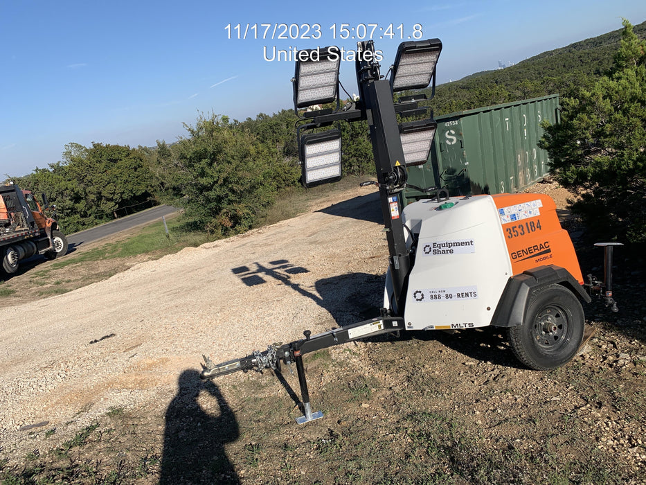 2023 Generac MLT2 Diesel, Flex Switch 120V Input, Powerzone Controller, (4) 320W LED Lights, 4kW Generator, 39.9 Gal Fuel Tank, 2" Ball, T3