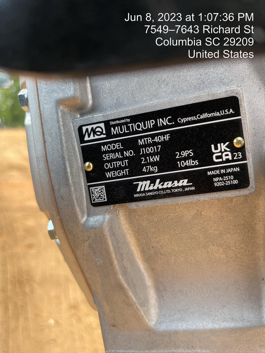 2023 MULTIQUIP MTR40HF
