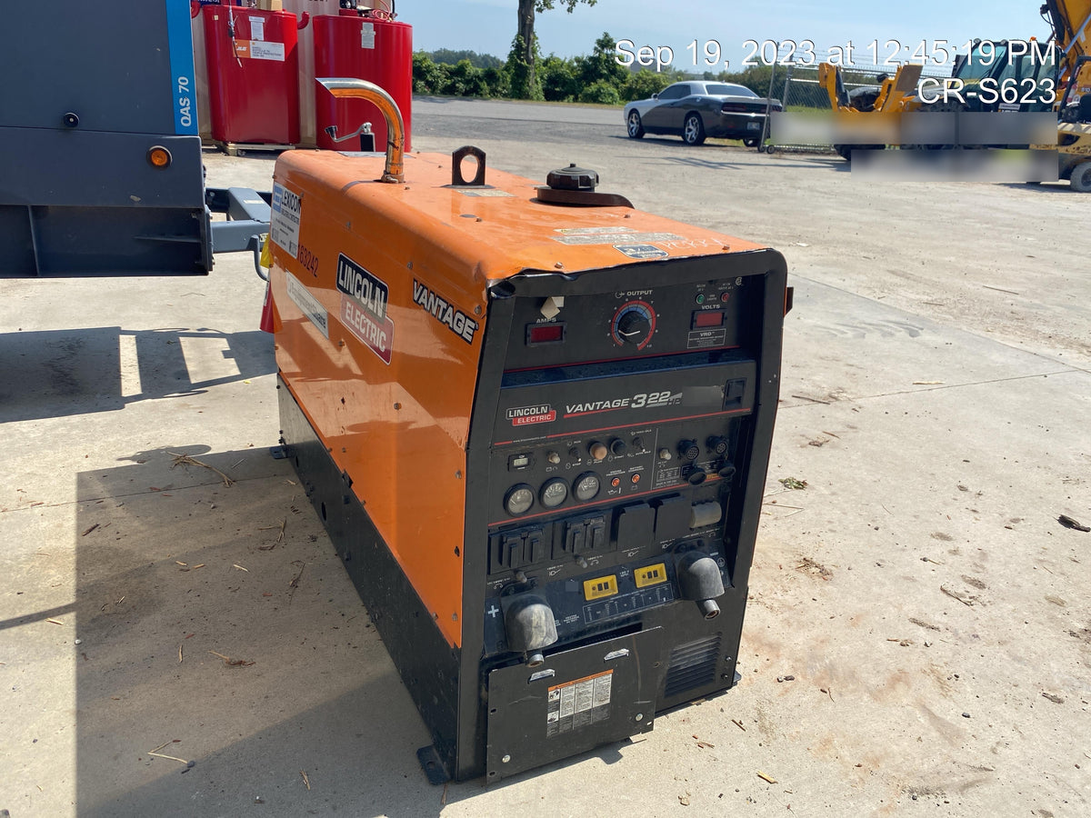 2021 Lincoln Electric Vantage 322 Vantage 322 Ready Pak 3 w/ Decals, ORANGE (includes trailer, cable rack, fender light kit) NO Telematics