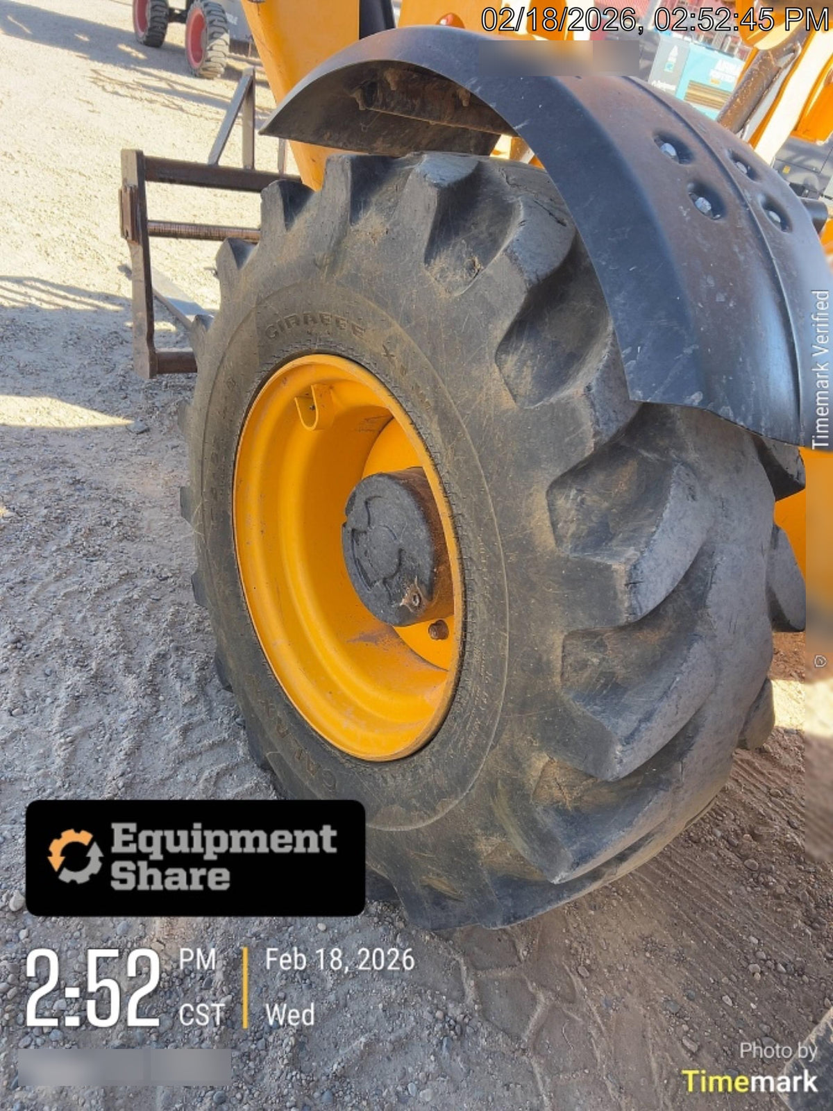 2019 JCB 510-56 74 HP w/CAB/HVAC, Beacon, Worklights, Aux Hydraulics, Foam Filled Tires w/60" Carriage/Forks