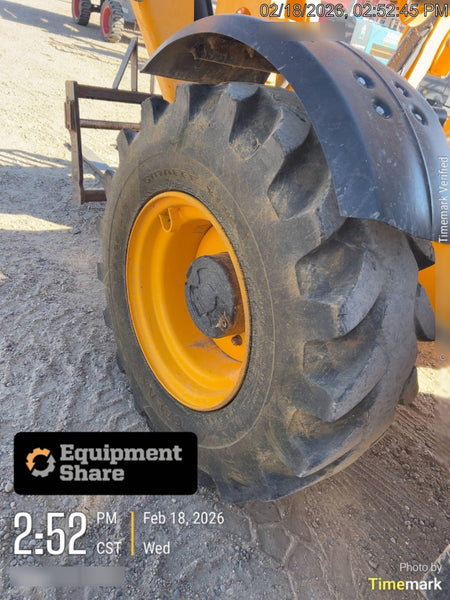 2019 JCB 510-56 74 HP w/CAB/HVAC, Beacon, Worklights, Aux Hydraulics, Foam Filled Tires w/60" Carriage/Forks