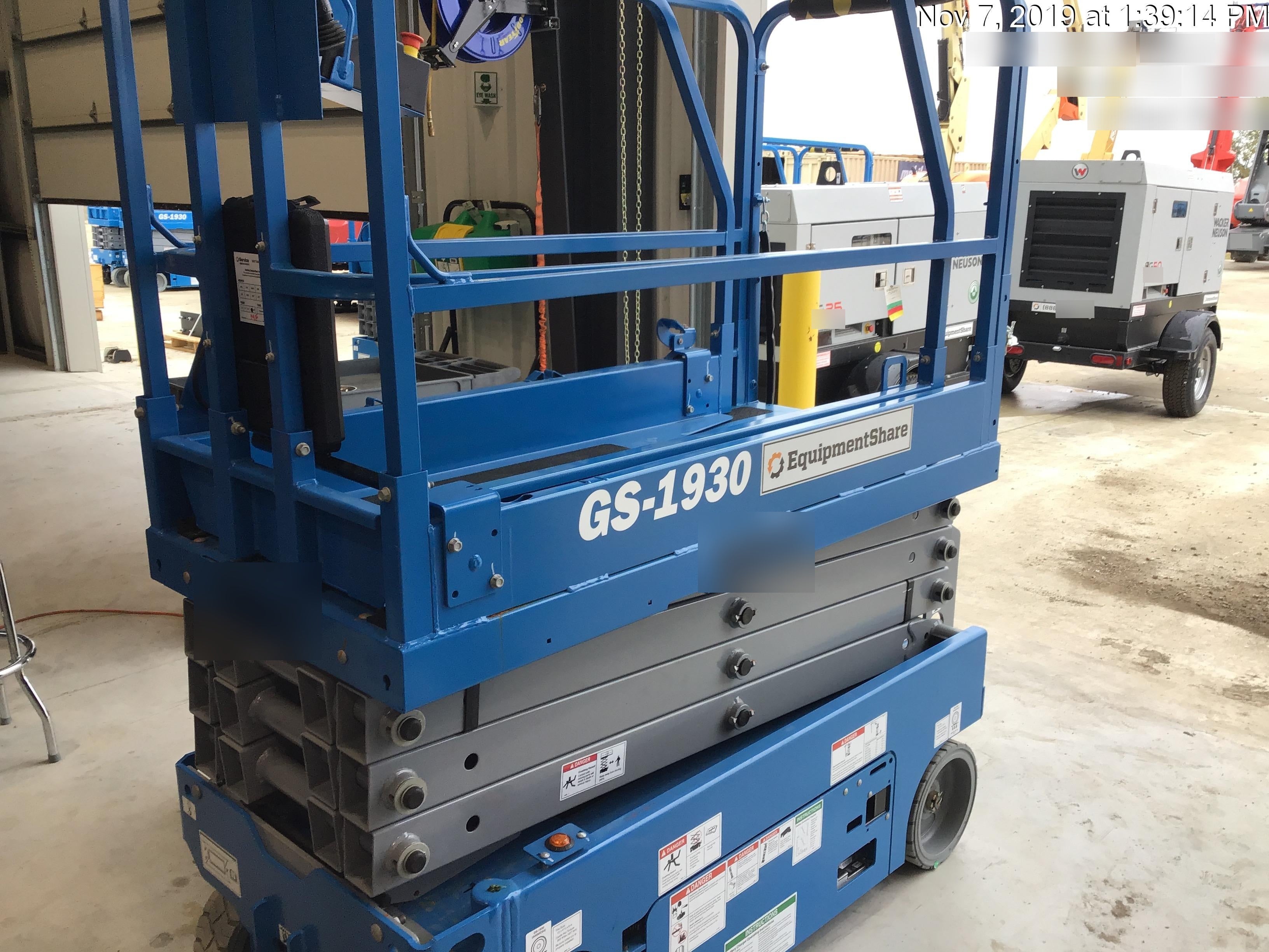 2019 Genie GS-1930 Fixed Rails with Chain Entry