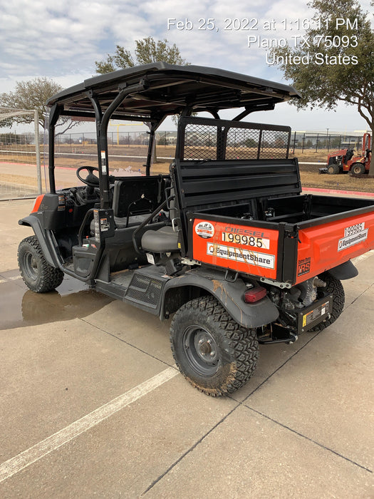2022 Kubota RTV-X1140W-H Plastic Canopy, Windshield Acrylic Clear, LED Strobe Light, Wire Harness Kit, Back up Alarm