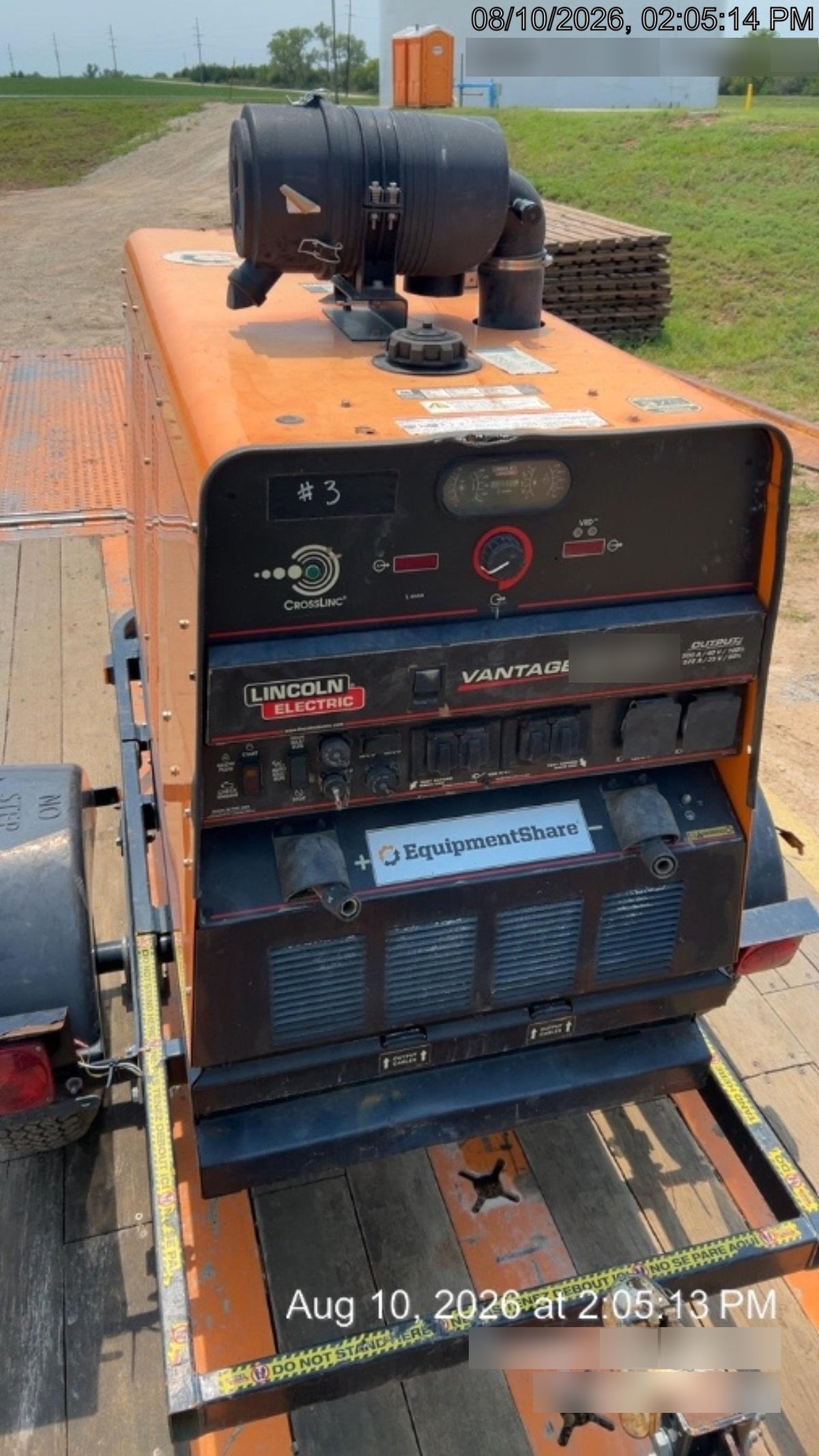 2021 Lincoln Electric Vantage 549X Ready Pak 3, ORANGE (includes trailer, cable rack, fender light kit)