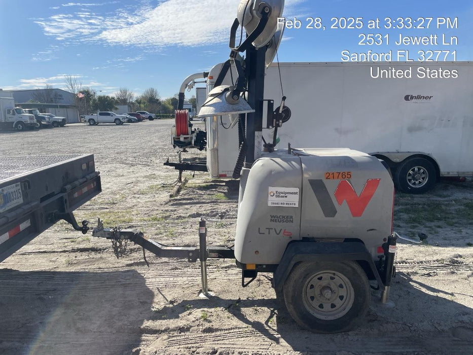 2019 Wacker Neuson LTV6L-MH Wacker Neuson LTV6L Mobile Light Tower w/Fuel Level Sensor Installed