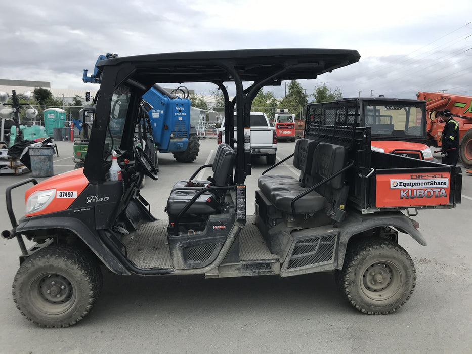 2019 Kubota RTV-X1140W-H 4wd Utility Cart, LED Strobe, Windshield Tempered Glass, Plastic Canopy, Wire Harness Kit, Backup Alarm