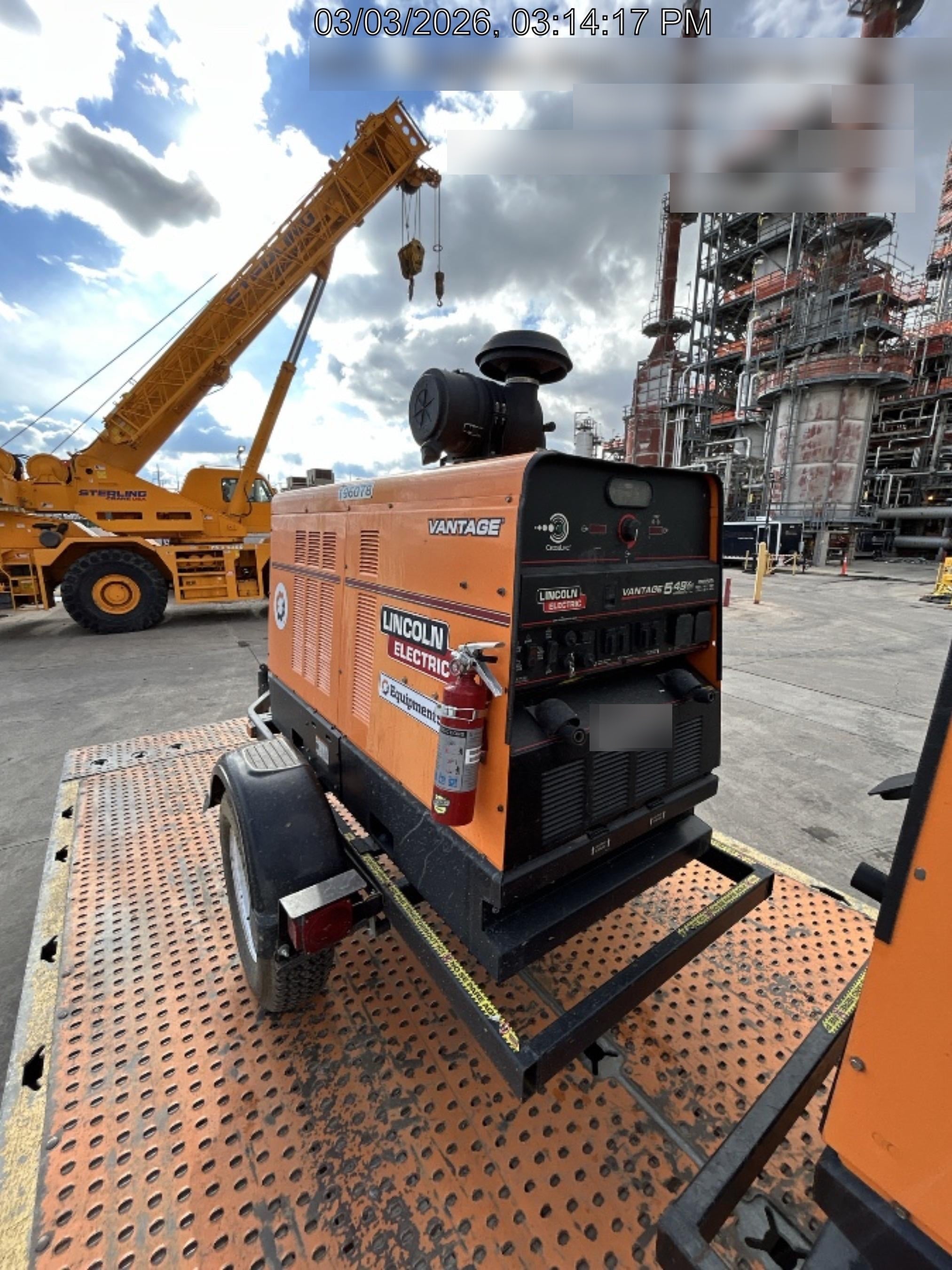 2021 Lincoln Electric Vantage 549X Ready Pak 3, ORANGE (includes trailer, cable rack, fender light kit)