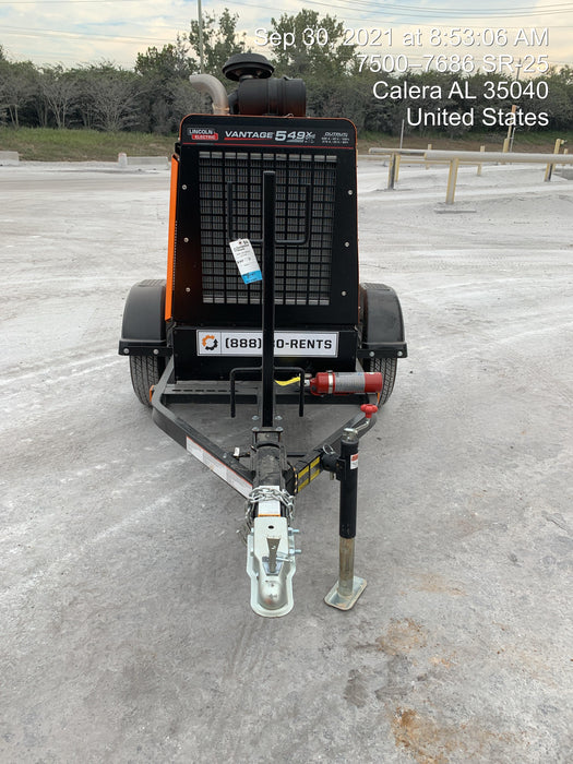 2021 Lincoln Electric Vantage 549X Ready Pak 3, ORANGE (includes trailer, cable rack, fender light kit)