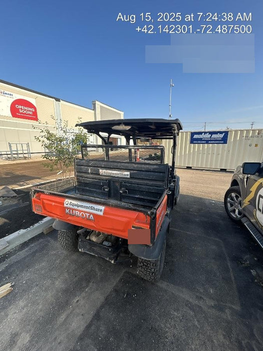 Kubota RTV-X1140W-H 4WD utility cart -LED strobe -Windshield tempered glass -Plastic canopy -Wire harness kit -Backup alarm
