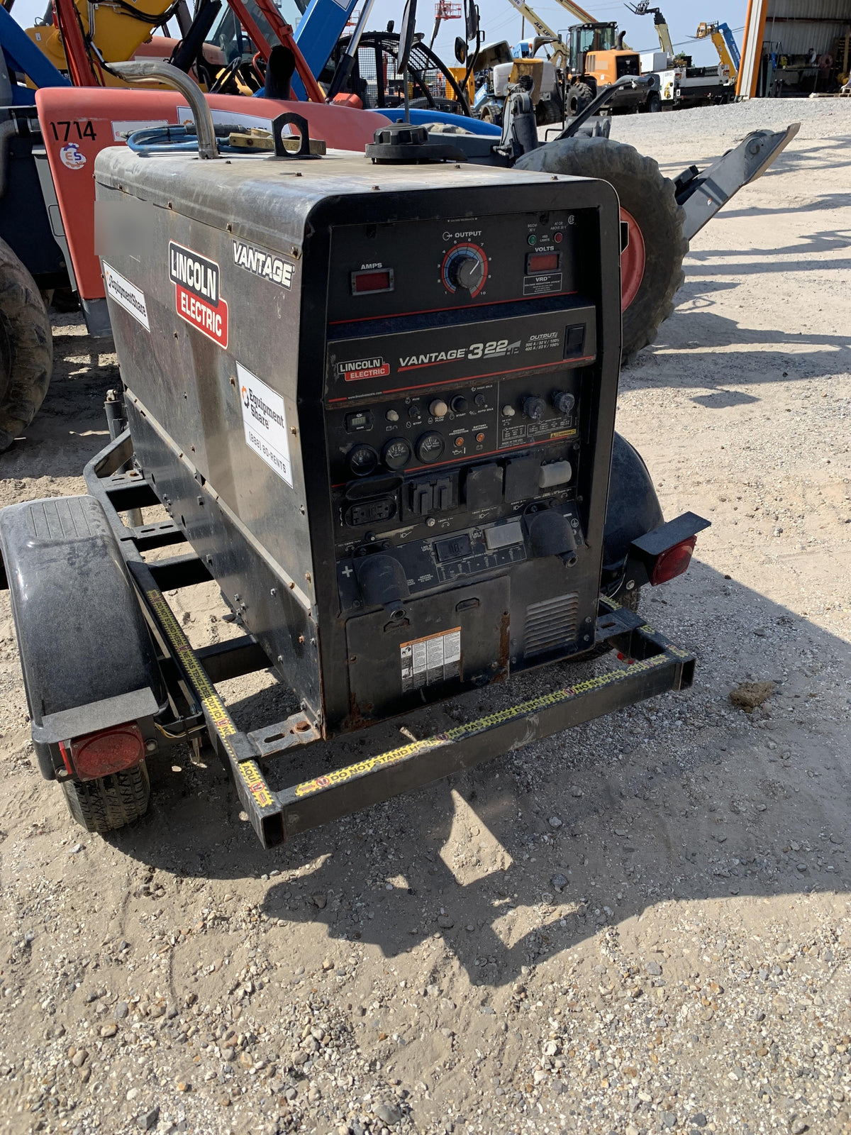 2019 Lincoln Electric Vantage 322 Lincoln Vantage 322 Welder w/Trailer, Light Kit, Cable Rack