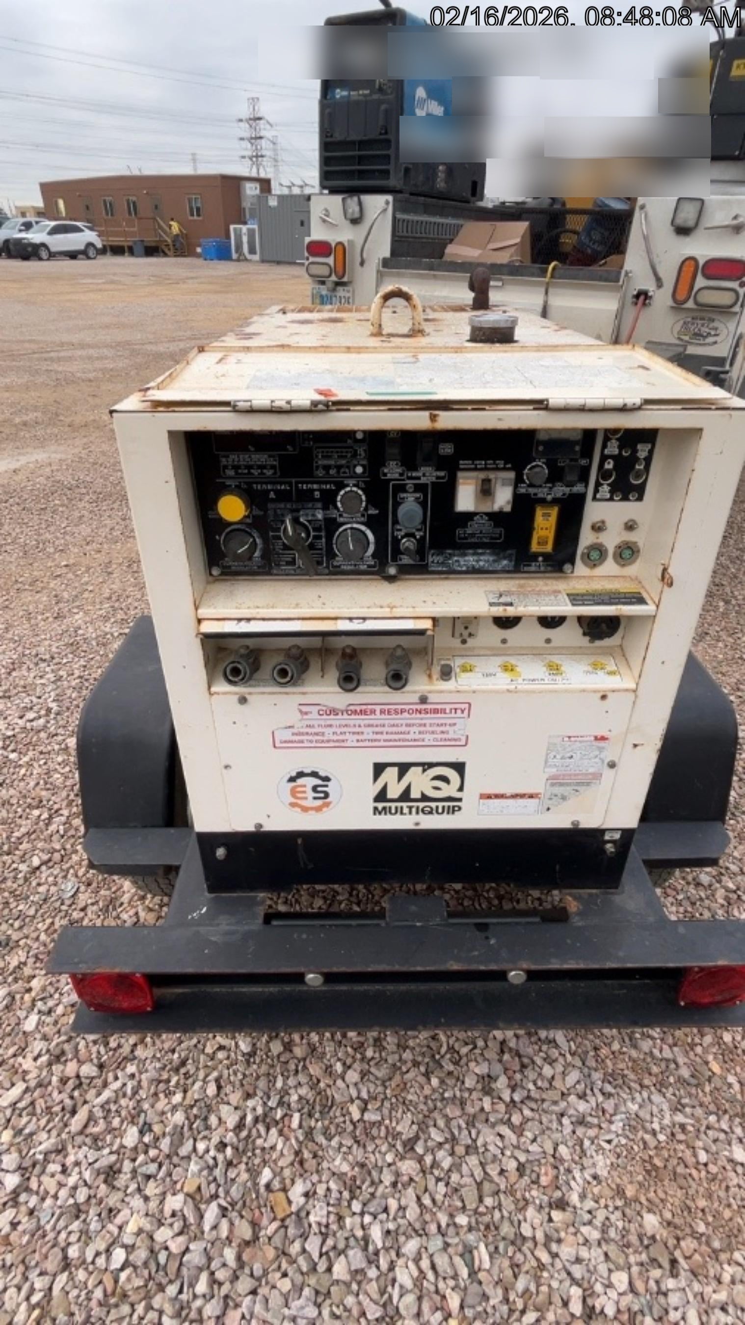 2017 Multiquip DLW400ESA4 MultiQuip 400 amp Welder, 14kW, 120/240V, T4F Kubota + 100' welding cable set