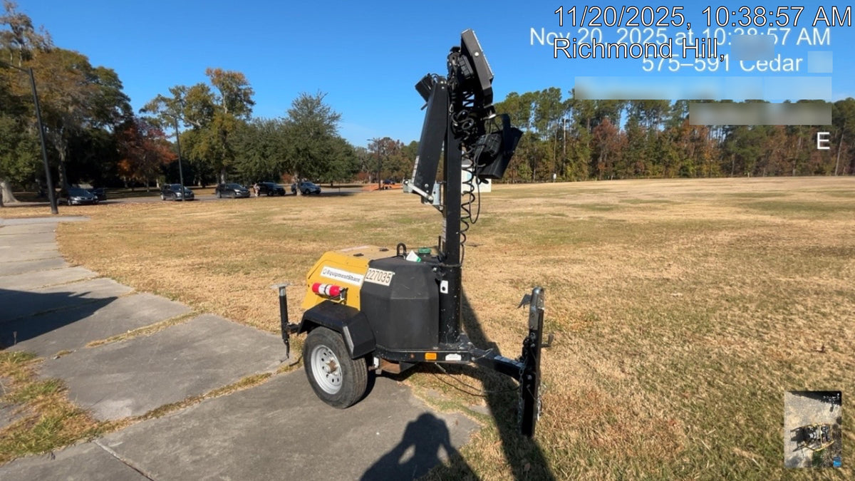 2022 Allmand NLV3GR (4) LED Light Fixture 350W, 23' Vertical Mast, 3kW Prime, Towable, Deep Sea L401, Leveling Jacks, Yanmar T4F 5.8hp