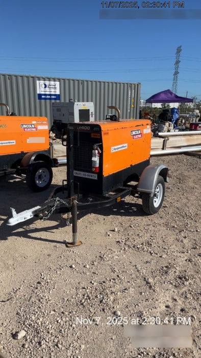 2022 Lincoln Electric LE400 Kubota V1505, Trlr, Cable Rack, Light Kit, ES Decals, T3