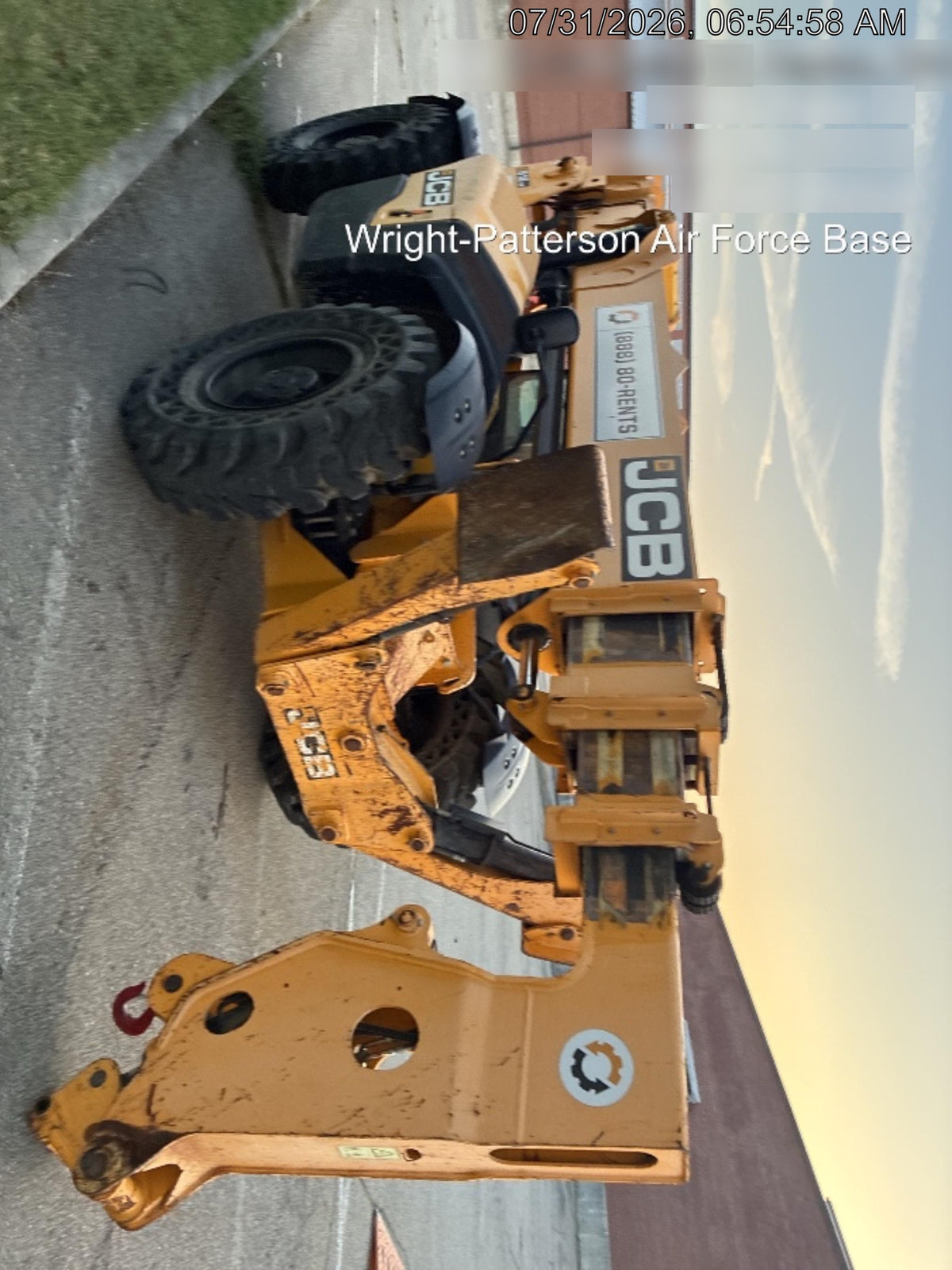 2019 JCB 512-56 Canopy, 74 HP, Solid Tires, STD Worklight, Beacon, Aux Hydraulics, Lifting Eye, Back up Alarm 66" Carriage, 60" Forks