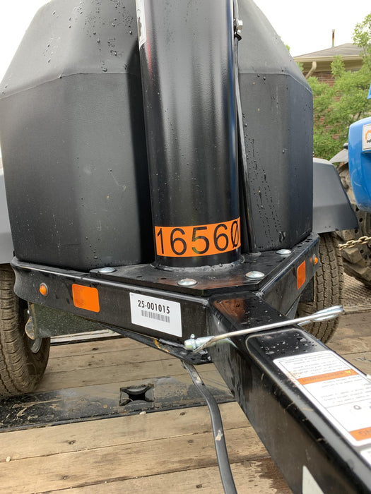 2021 Allmand NLV3GR (4) LED Light Fixture 350W, 23' Vertical Mast, 3kW Prime, Towable, Deep Sea L401, Leveling Jacks, Yanmar T4F 5.8hp