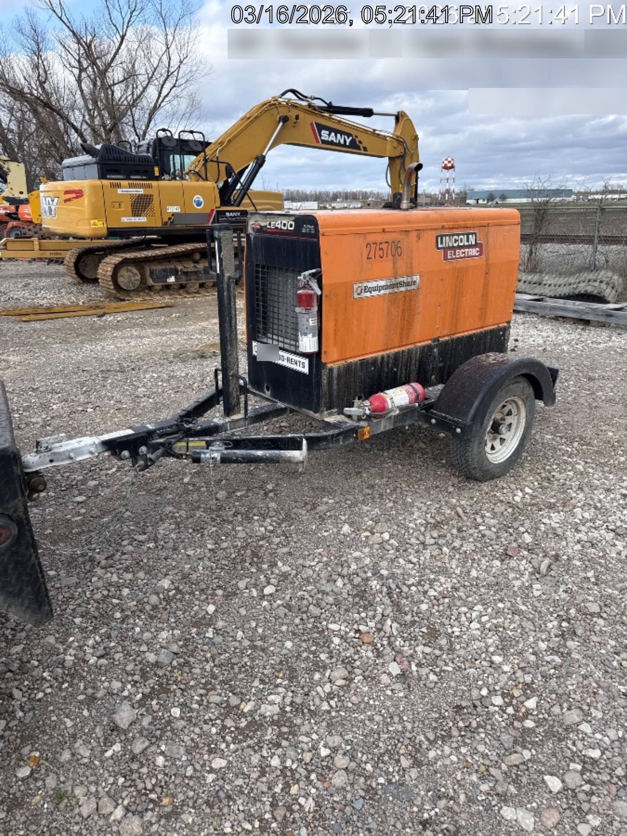2022 Lincoln Electric LE400 Kubota V1505, Trlr, Cable Rack, Light Kit, ES Decals, T3