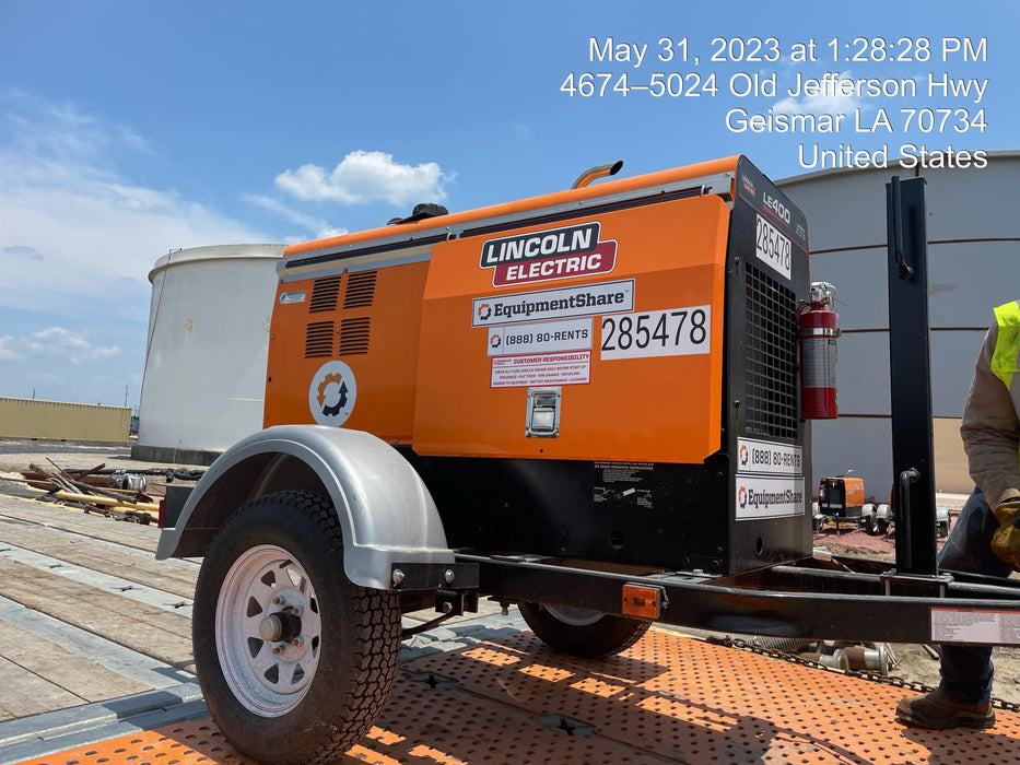 2022 Lincoln Electric LE400 Kubota V1505, Trlr, Cable Rack, Light Kit, ES Decals, T3