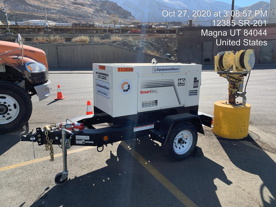 2020 Multiquip DLW400ESA4 400 amp Welder, 14kW, 120/240V, T4F Kubota, Trailer