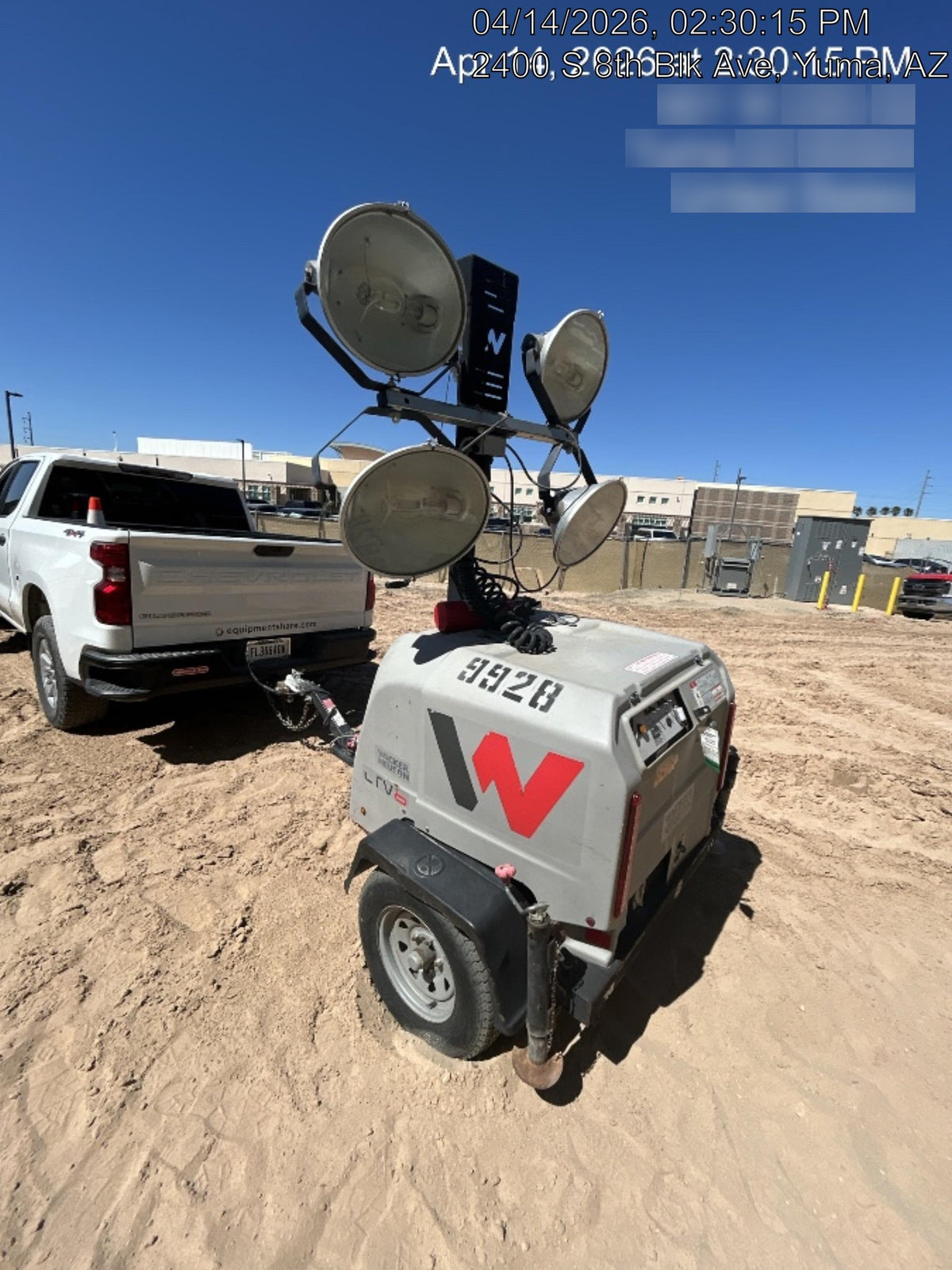 Wacker Neuson LTV6K-MH Wacker Neuson LTV6K Towable Light Tower