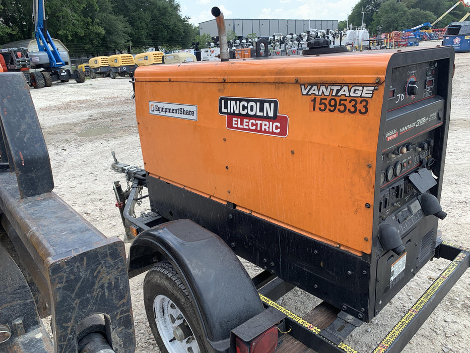 2021 Lincoln Electric Vantage 322 Vantage 322 Ready Pak 3 w/ Decals, ORANGE (includes trailer, cable rack, fender light kit) NO Telematics