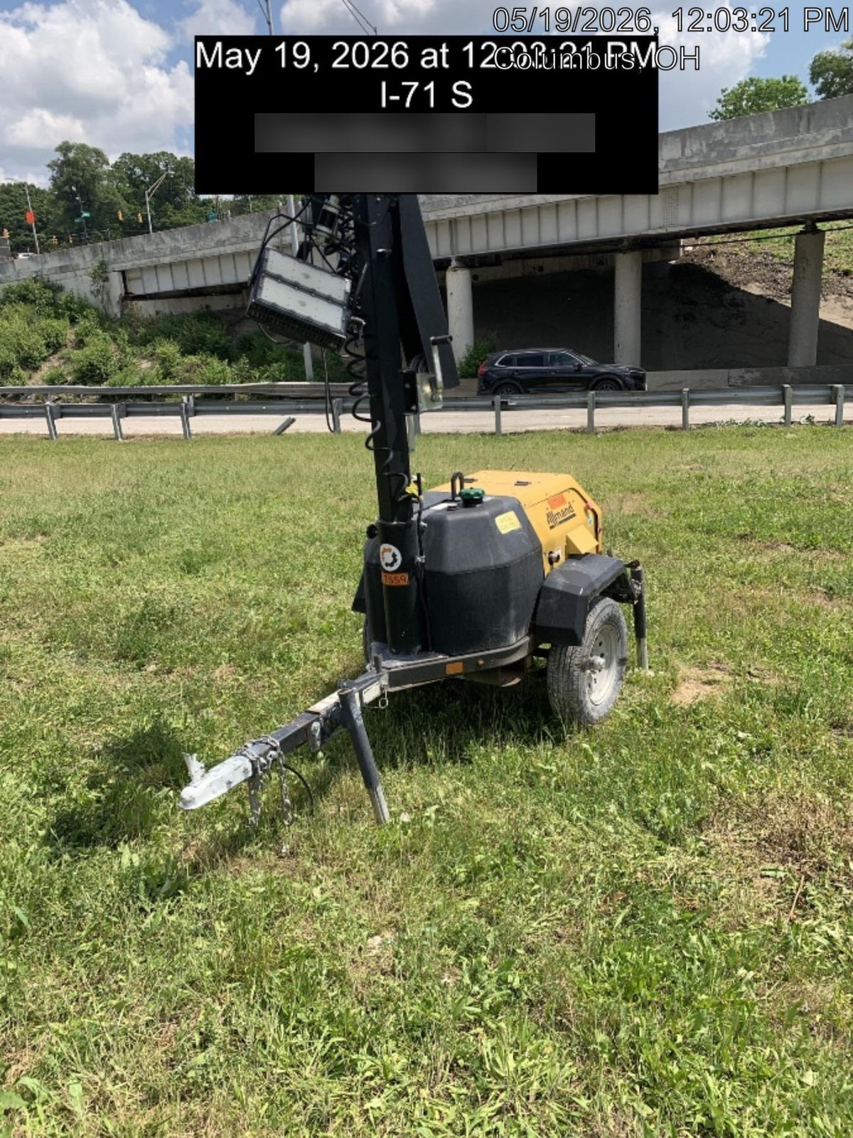 2022 Allmand NLV3GR (4) LED Light Fixture 350W, 23' Vertical Mast, 3kW Prime, Towable, Deep Sea L401, Leveling Jacks, Yanmar T4F 5.8hp
