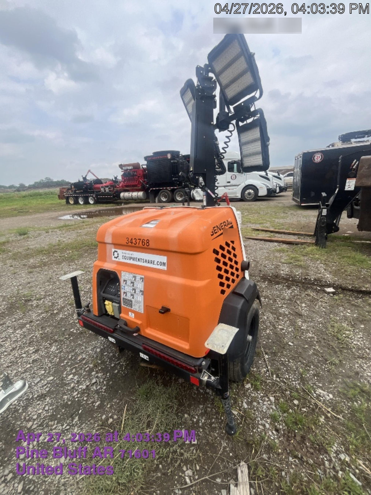 2023 Generac MLT2 Diesel, Flex Switch 120V Input, Powerzone Controller, (4) 320W LED Lights, 4kW Generator, 39.9 Gal Fuel Tank, 2" Ball, T3