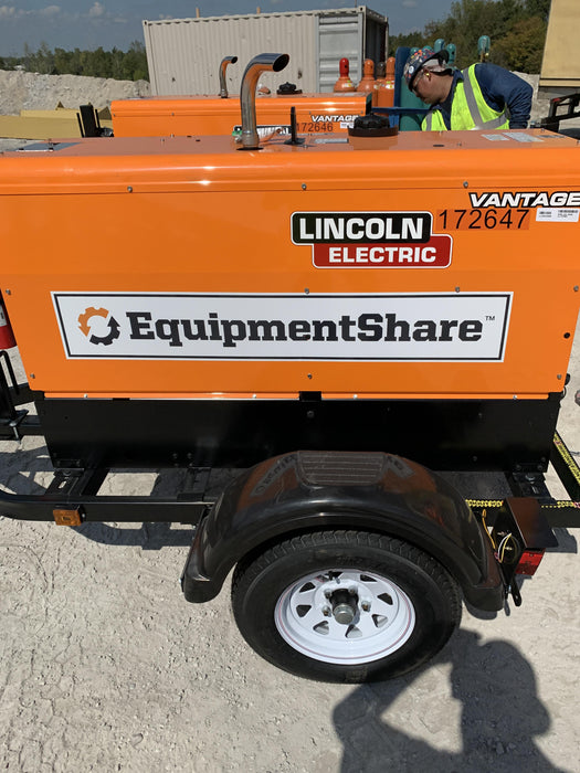 2021 Lincoln Electric Vantage 322 Vantage 322 Ready Pak 3 w/ Decals, ORANGE (includes trailer, cable rack, fender light kit) NO Telematics
